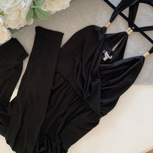 Black jumpsuit w/gold detail